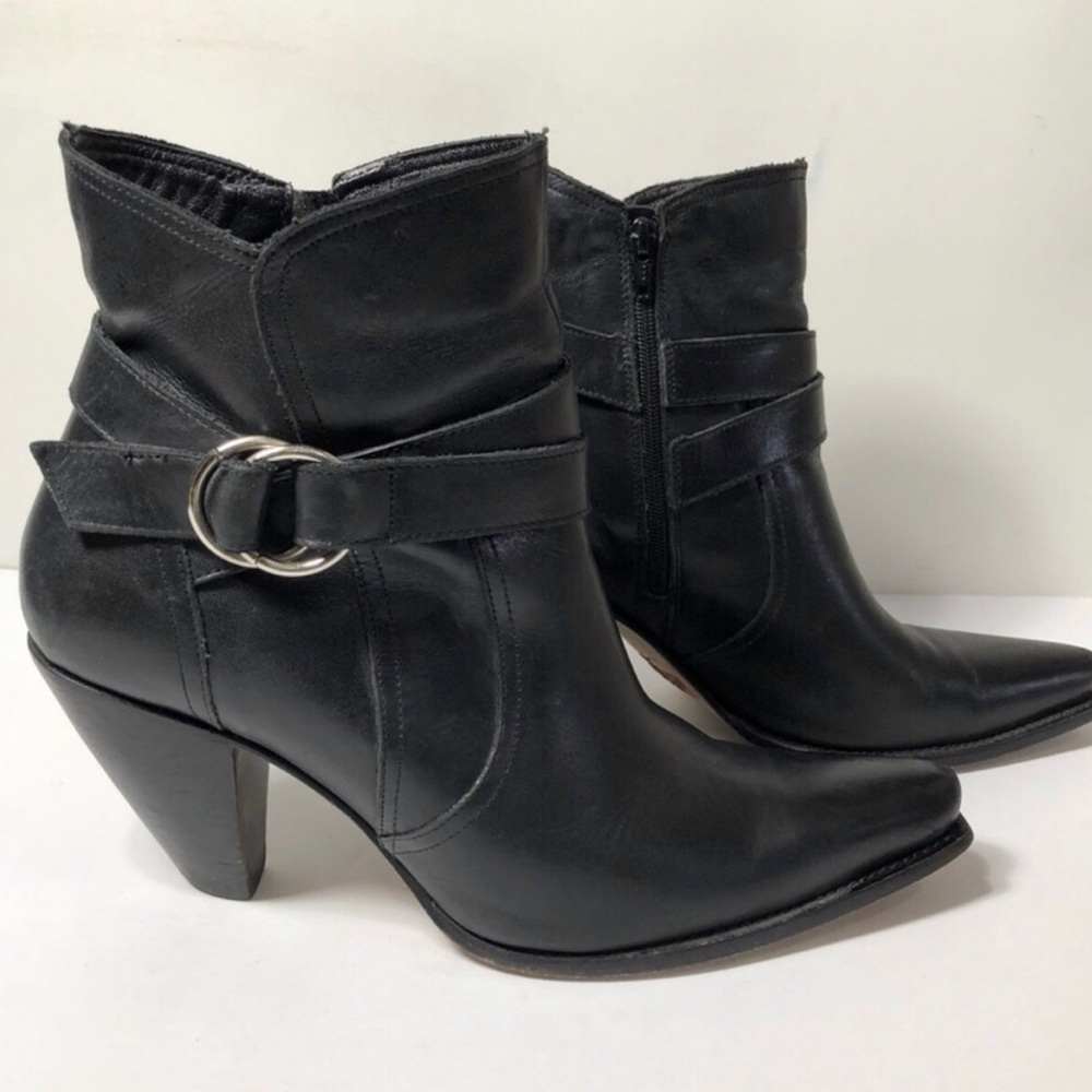 Charlie 1 Horse Handcrafted Leather Cowgirl Black Boots. Size 8. - Picture 2 of 9